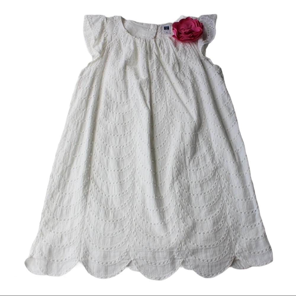 Janie & Jack Eyelet White Dress Size 6
